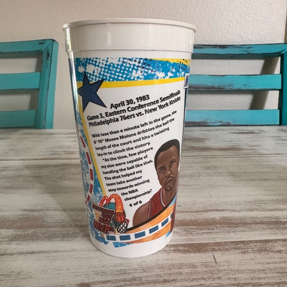 Vintage NBA‎ Coca Cola McDonalds Cups Plastic Large Sports Players Cups Lot of 9 - Picture 9 of 14